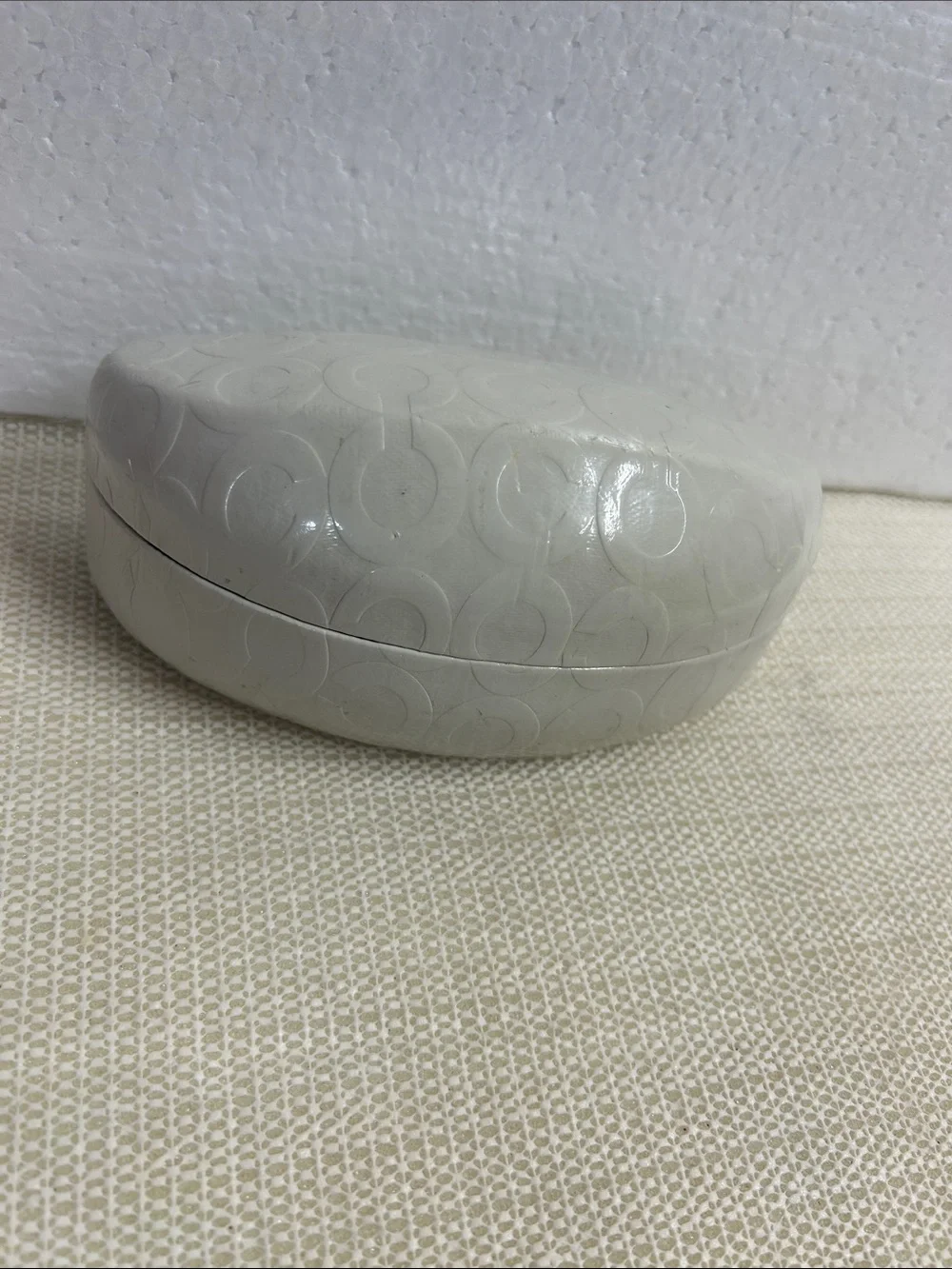 Coach Embossed Logo Sunglasses Case in Off-White